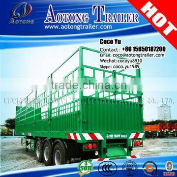 QINGDAO JUYUAN TRAILER MANUFACTURER Tri Axles Store House Bar Fence Type Truck Semi Tralier