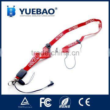 lanyards earphone with full color logo printing for promotion