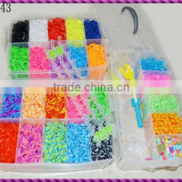 Factory Wholesale DIY Rubber Bands Kits Crazy Three Layers Rubber Bangles In Promotion