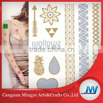 body jewel metallic temporary tattoo sticker