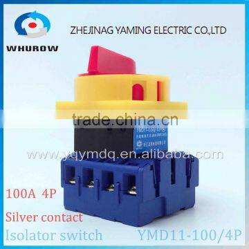 Isolator switch YMD11-100A/4P load break switch universal power cut off switch on-off changeover cam switch 8 sliver contacts