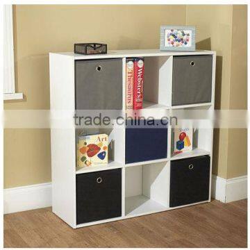 Utility Bookcase with 5 Fabric Bins