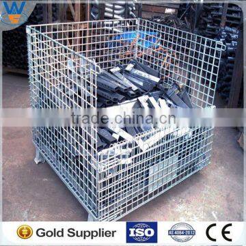 stackable storage cage/folding wire mesh container ,Stacking Cage Container