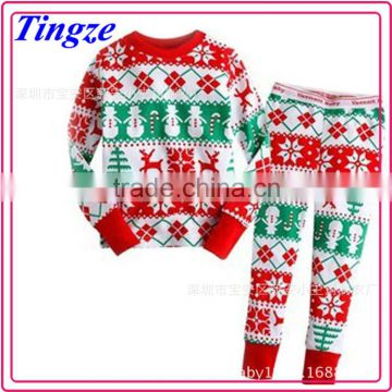 Hot selling comfortable funny kids christmas wholesale cotton pajamas TR-CA32