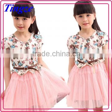 Children fashion summer new frock pretty flower baby latest girl dress designs