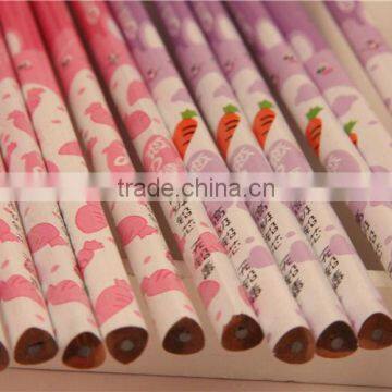 fluent writng Office and school pencils Top quality triangle hb pencil