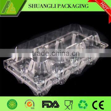 Customized 8 Cells disposable plastic PVC/PET egg tray