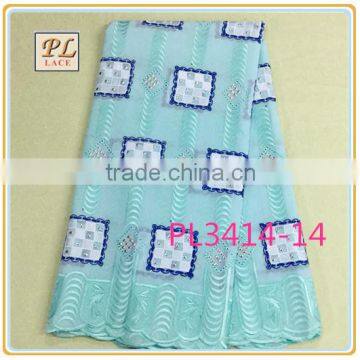 2015 New Design Top Sale Swiss Cotton Applique Lace