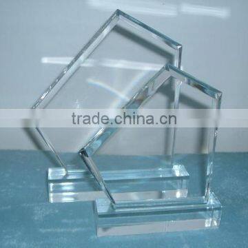 clear acrylic trophy acrylic block stand