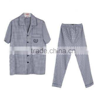 2015 New Mens Summer Short Sleeve Latticed Sleeping Suit