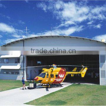 steel structure construction prefabricated helicopter hangar