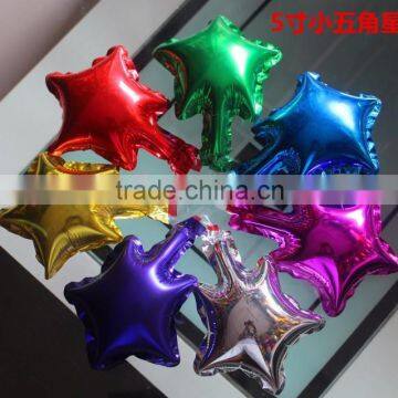 10 Inch Start Shape Pure Color Foil Helium Balloons for Birthday Supplies photo-5