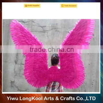 New arrival high quality large angel fairy wings bright pink adult wings