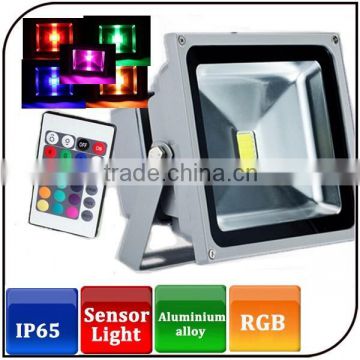 Wholesale outdoor IP68 Epistar PIR 10W 20W 50W 70W 30W LED RGB flood light with remote control