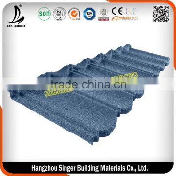 SGB Sky Blue Color Stone Coated Alu Zinc Stone Coated Roofing Sheets