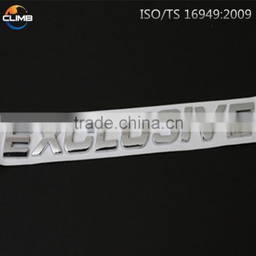 Wholesale China supply High quality cheap chrome metal car badge letters for car emblem,car emblems and letters,car body sticker