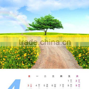 paper wall hanging calendar promotional product calendar