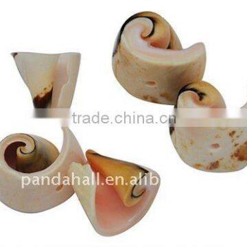 Sea Shell Beads, Dyed, Bisque, about 10~14x12~16x10~14mm, hole: 1mm, about 300pcs/500g(BSHE-S016)