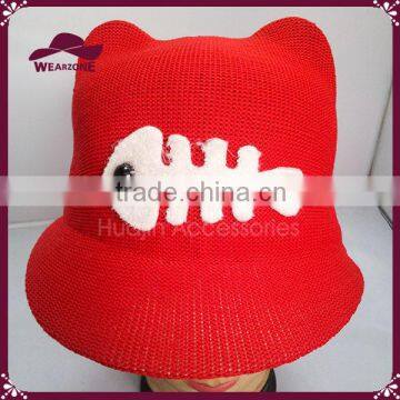 Baby Child 3D Cartoon Fish Knitting Ride Hat photo-2