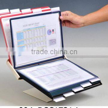 Rotary Information Stand Stand can be easily assembled and panels can be easily inserted or removed