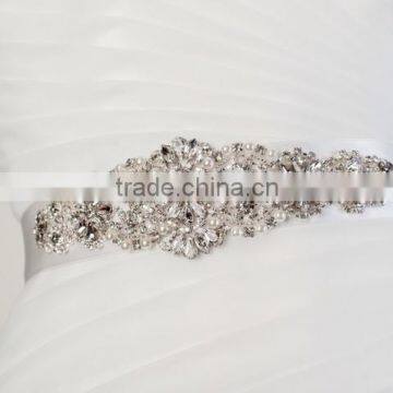 Bridal Beaded Rhinestone Appliques to Sew for Wedding Dresses and Iron on Rhinestones Appliques Wholesale photo-3