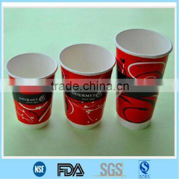 double wall coffee paper cup, double wall heat-insulation paper cup