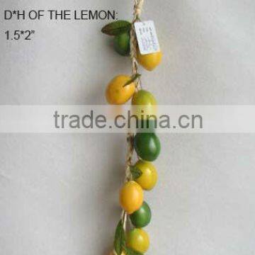 2014 New Artificial Fruits Fake Lemon 21 inch Artificial Lemon String
