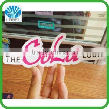 Custom viny die cut sticker for cosmetic, adhesive vinyl die cut cosmetic sticker, waterproof printing sticker