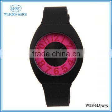 Silicone band colorful hand watch