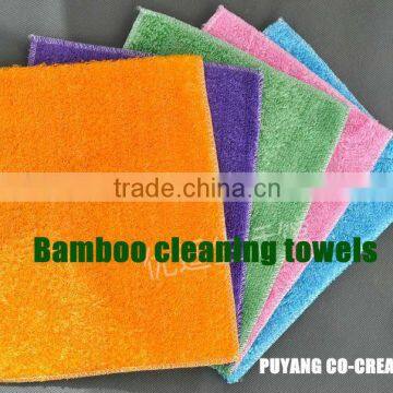 bamboo fiber dish kitchen cleaing towel colorful 003