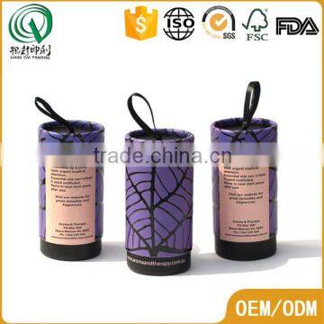 Glossy Recycled Eco-friendly Round Shape Printed Essential Oil Cylinder Boxes photo-3
