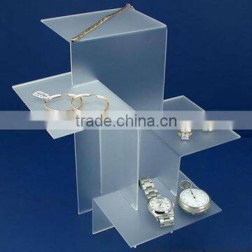 4 Large Jewelry Display Risers Frosted White Acrylic