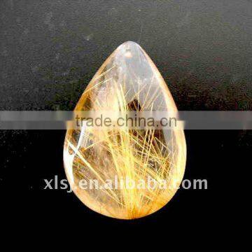 Natural Rock Equisite Rutilated Quartz Pendent