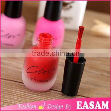 Fashion 15ml matte nail polish lacquer with brush and cap,black matte nail polish                        
                                                Quality Choice