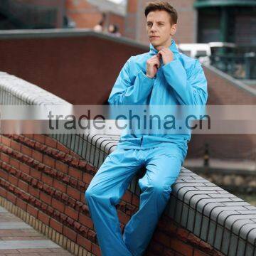 2016 Custom One Piece Rain Suits With Reflective Strip Reflective Safety Rain Coverall photo-2