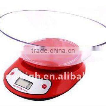 Digital bowl kitchen scale