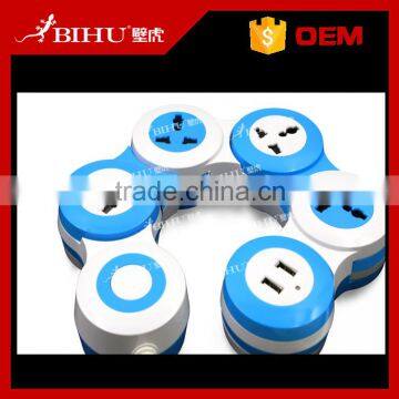 Hot sale power extension socket with 4 outlets 2 USB ports