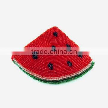 Newest fashion design Embroidery Coin Purse Watermelon Design