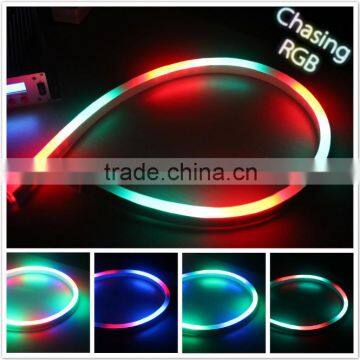 3 wire round RGB chasing led ultra thin neon flex rope light