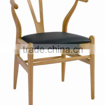 Antique Y-Shape Restaurant Furniture Solid Wood Arm Chair photo-5
