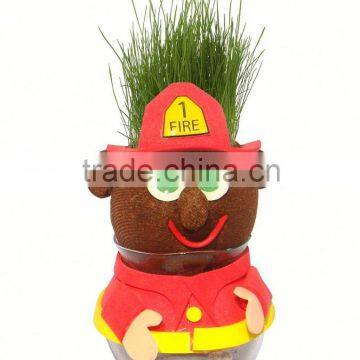 Wholesale Cheap Handmade Growing Grass Doll for Home Decoration