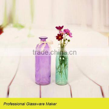 hot sale two sizes of glass vase with color