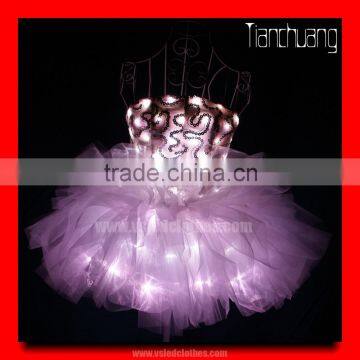 RF Remote hot LED tee dress for dancing