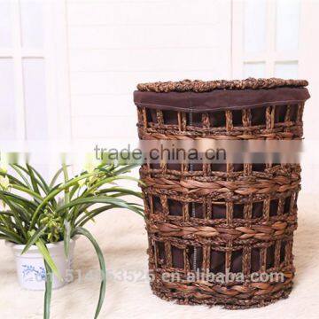 2015 New Arrival Set of 3 Maize and Water Hyacinth Weaved Laundry Hamper With Lining photo-2