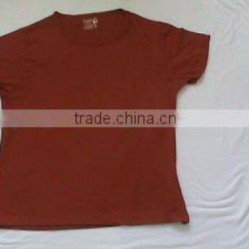 LIGHT BROWN HALF SLEEVE LADY TEE