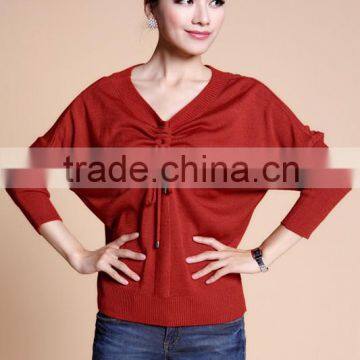 ladies batwing knitted sweater