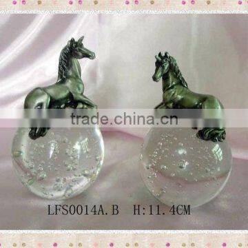 2012 crafts metal unicorn statue on crystal ball 14