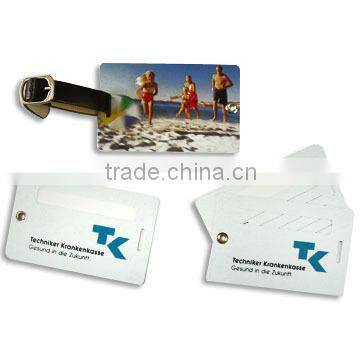 Hard plastic PVC card luggage tag