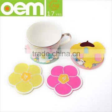 factory direct sales transparent pvc cup mat gorgeous silicone rubber cup mat soft pvc coaster for promotional