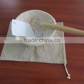 Rattan bread proofing banneton basket set-Banneton with liner+Silicone dough scraper+Dough whisk + Linen bread bag